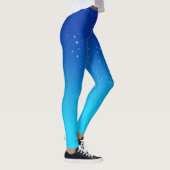 Twilight Sky met Stars, Blue en Turquoise Leggings (Rechts)