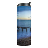 Twilight Sky Over Shoreline en Breakwater Thermosbeker (Gedraaid links)