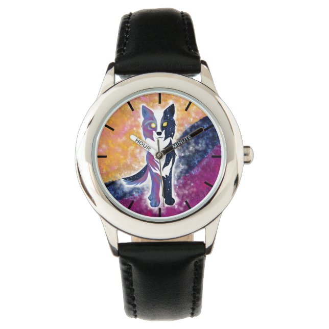 Twilight Sky Wolf Horloge (Voorkant)