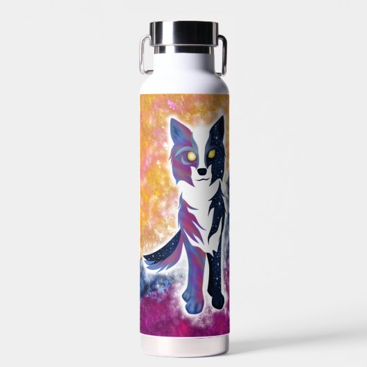 Twilight Sky Wolf Waterfles (Voorkant)