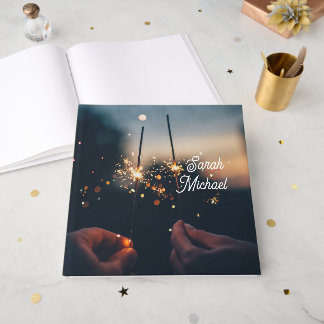 Twilight Spark Romance – Elegant Wedding Sparkler  Gastenboek