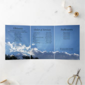 Twilight Sun Rays Five Photo Memorial Drieluik Aankondiging (Binnen)