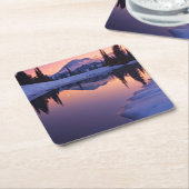 Twilight, Tarn en Crescent Moon Vierkante Kartonnen Onderzetter (Schuin)