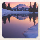 Twilight, Tarn en Crescent Moon Vierkante Kartonnen Onderzetter (Voorkant)