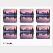 Twilight, Tarn en Crescent Moon Vierkante Sticker (Vel)