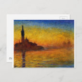 Twilight, Venetië van Claude Monet Briefkaart (Voorkant / Achterkant)
