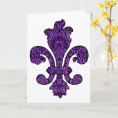 Twilight Violet Gothic Kaart (Gele Bloem)