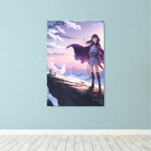 Twilight Warrior | Anime Fantasy Canvas Afdrukken