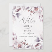 Twilight watercalor invitation verte moderne (Devant)