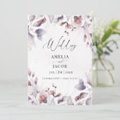 Twilight watercalor invitation verte moderne (Debout devant)