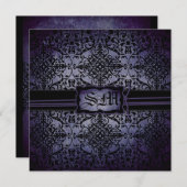 Twilight Wedding Invite Square Kaart (Voorkant / Achterkant)