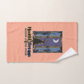 Twilight Wonder : Chat noir sous la lune de croiss (Serviette à main)