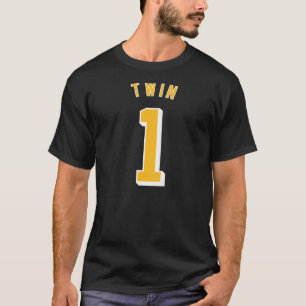 TWIN 1 en TWIN 2s matchen volwassen kinder jersey  T-shirt