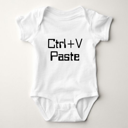 Twin 2 Ctrl+v Paste Nerd Geek Romper (Voorkant)