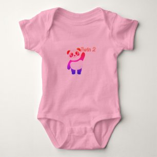 Twin 2 Cute Body Panda Bébé Nouveau-né Jumeaux