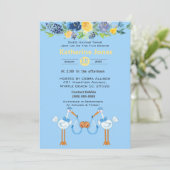 Twin African American Boys Baby Shower Invitations (Debout devant)