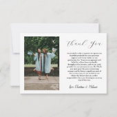 Twin Afstuderen Photo Afstuderen Dank u kaart (Achterkant)