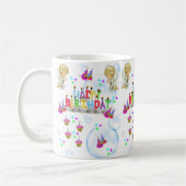 Twin Angels Mug Joyeux Anniversaire Mug (Gauche)