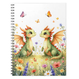 Twin Baby Dragons Fantasy Notitieboek