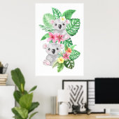 Twin Baby Koalas Poster (Thuiskantoor)