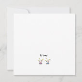 Twin Baby Meisje & Jongen Gefeliciteerd met namen, Kaart (Achterkant)