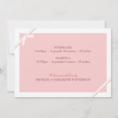 Twin Baby Photo Collage Faire-part bébé | Rose (Dos)