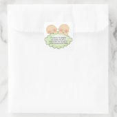 Twin baby poem amusant autocollant (Sac)