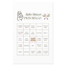 Twin Baby shower Bingo spel – Printable Party