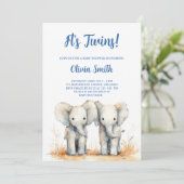 Twin Baby Shower Invitation – Double the Joy Baby  (Debout devant)