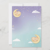 Twin Baby Shower Invitation Sleeping Animals Moon (Dos)