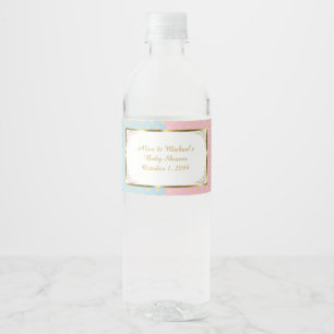 TWIN Baby shower, Waterflesetiketten2,Baby shower Waterfles Etiket