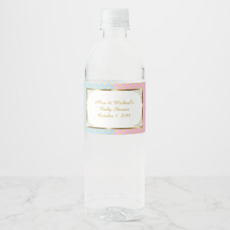 TWIN Baby shower, Waterflesetiketten2,Baby shower Waterfles Etiket