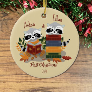 Twin Baby wasberen eerste kerst Ornament
