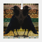 Twin Beaks Crows Glas Ornament (Achterkant)