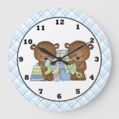 Twin Bears Baby's chambre horloge murale (Recto)