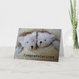 twin bears congratulations kaart