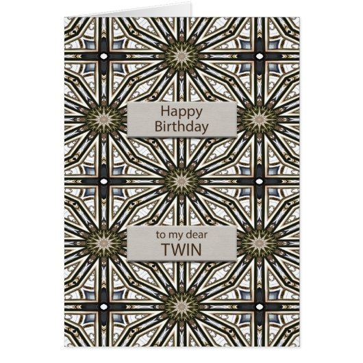 Twin Birthday Mandala Design Abstrait (Devant)
