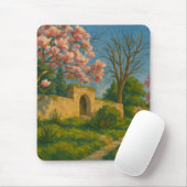 Twin Blossoms – Tranquil Garden Path Painting Muismat (Met muis)