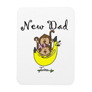 Twin Boy and Girl New Dad Gifts Magneet