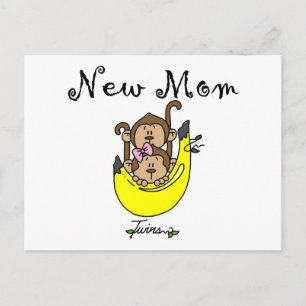Twin Boy and Girl New Mam Tshirts Briefkaart
