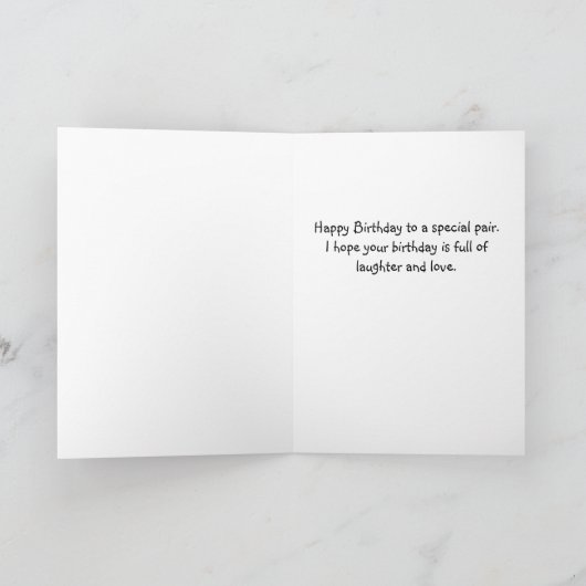 Twin Boy beren op taart Verjaardag 3 Kaart (Binnen)