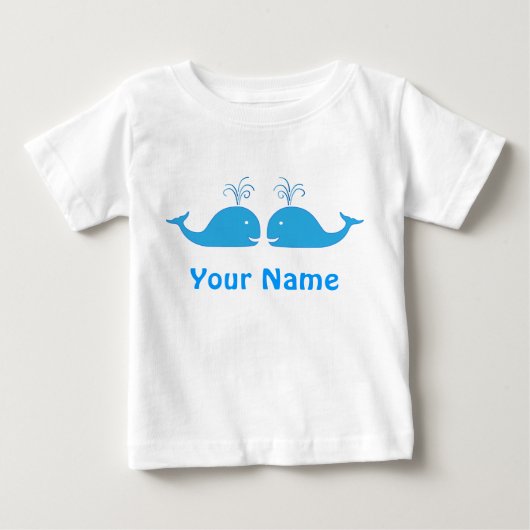 Twin Boy Blue Whale Schattige (Voorkant)