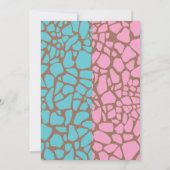 Twin Boy en Girl Giraffe Baby shower Uitnodiging (Achterkant)