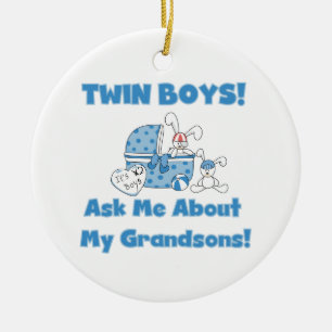 Twin Boy kleinzonen geschenken Keramisch Ornament