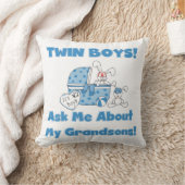 Twin Boy kleinzonen geschenken Kussen (Deken)