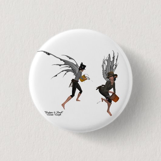 Twin Boy Rain Faeries Pin Button (Voorkant)