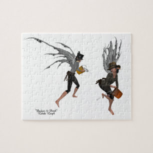 Twin Boy Rain Féeries Jigsaw Puzzle