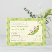 Twin Boys Baby shower Invitation Deux Pois Dans Un (Debout devant)