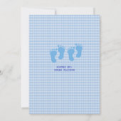 Twin Boys Baby shower Invitation Kaart (Achterkant)