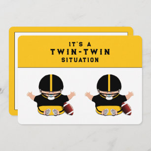 Twin Boys Baby shower Invitation Kaart